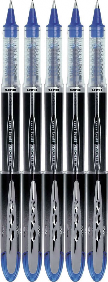 5x Pióro kulkowe Uni UB-205 Vision Elite, 0.5mm, niebieski