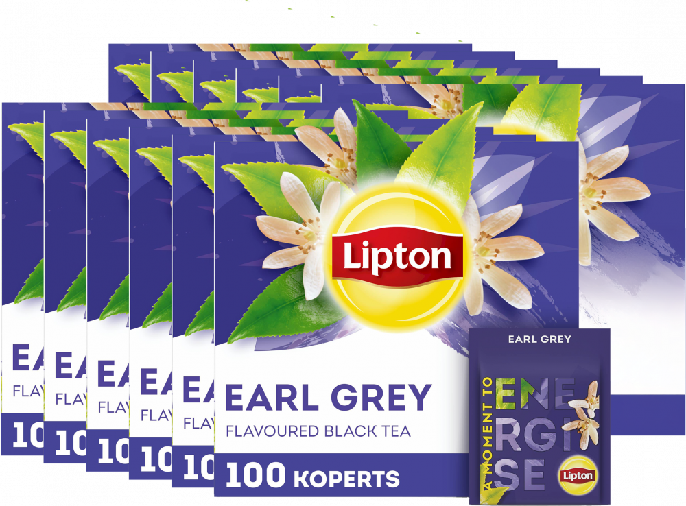12x Herbata Earl Grey w kopertach Lipton Classic, 100 sztuk x 2g