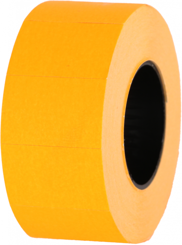 Taśma do metkownicy Studio Cen, dwurzędowa Hallo, 24x15mm, 700 etykiet, bez nacięć, pomarańczowy