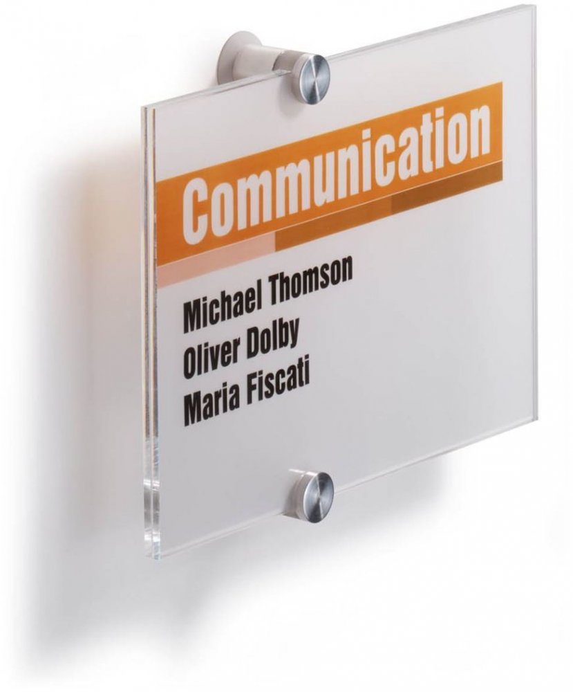 Tabliczka przydrzwiowa Durable Crystal Sign, pozioma, 210x148mm, przezroczysty