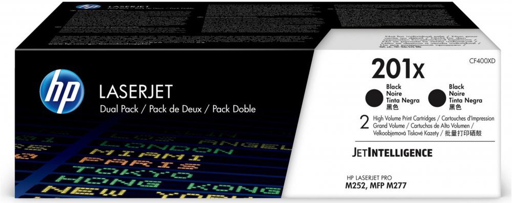 Toner HP 201X (CF400XD), 2x2800 stron, black (czarny)