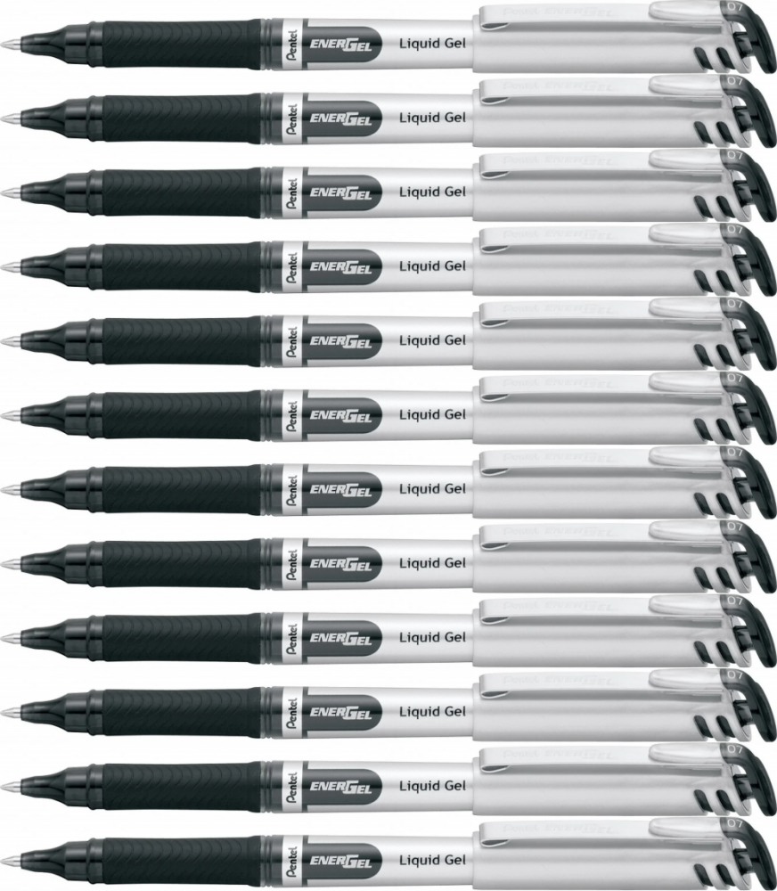 12x Pióro kulkowe Pentel, BL17, 0.7mm, czarny