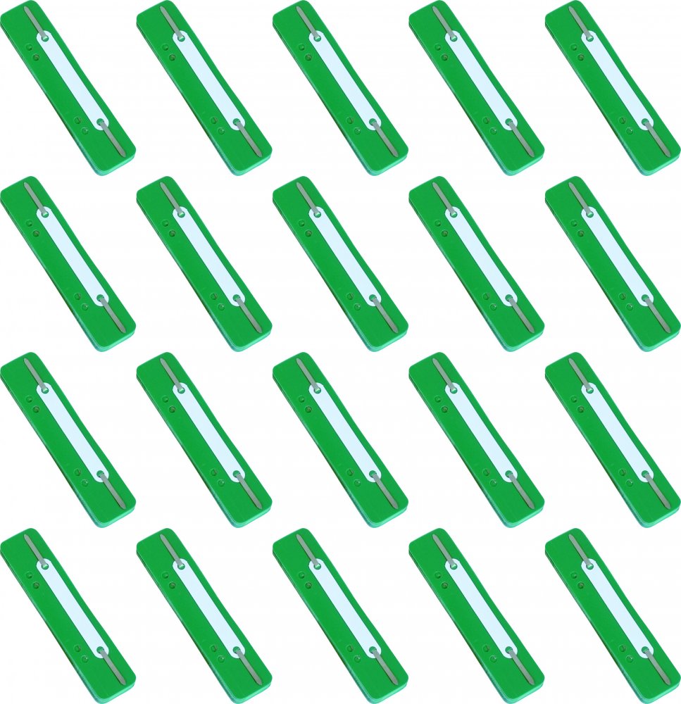 20x Wąsy skoroszytowe spinające dokumenty Donau, z metalową zawieszką, 25 sztuk, zielony