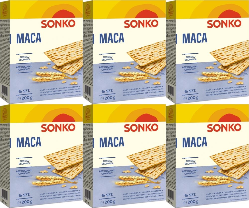 6x Maca tradycyjna Sonko, 16 sztuk, 200g