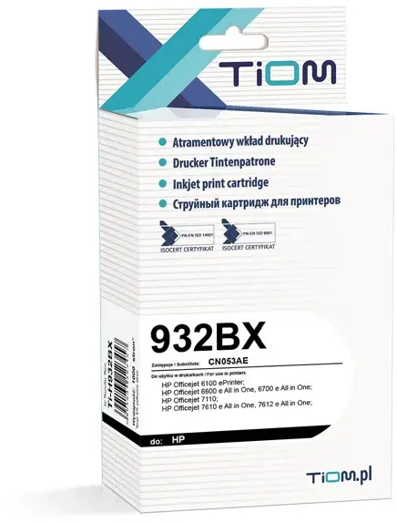 Tusz Tiom Ti-H932BX (HP 932BX, CN053AE), 1000 stron, black (czarny)