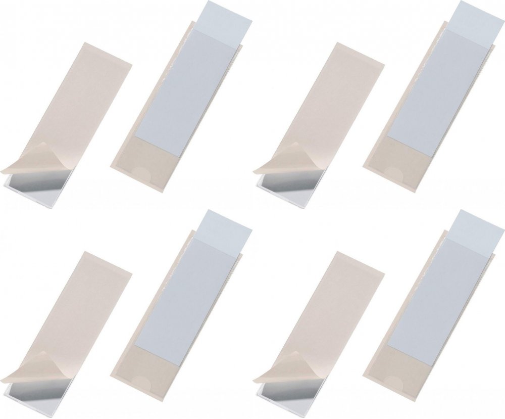 4x Kieszeń samoprzylepna Durable Pocketfix 125x38mm, 10 sztuk, transparentny