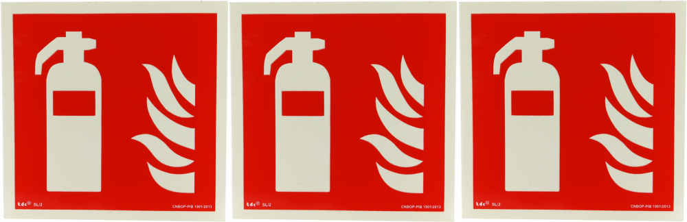 3x naklejka informacyjna Anro, Z-F001-FS, "Gaśnica"