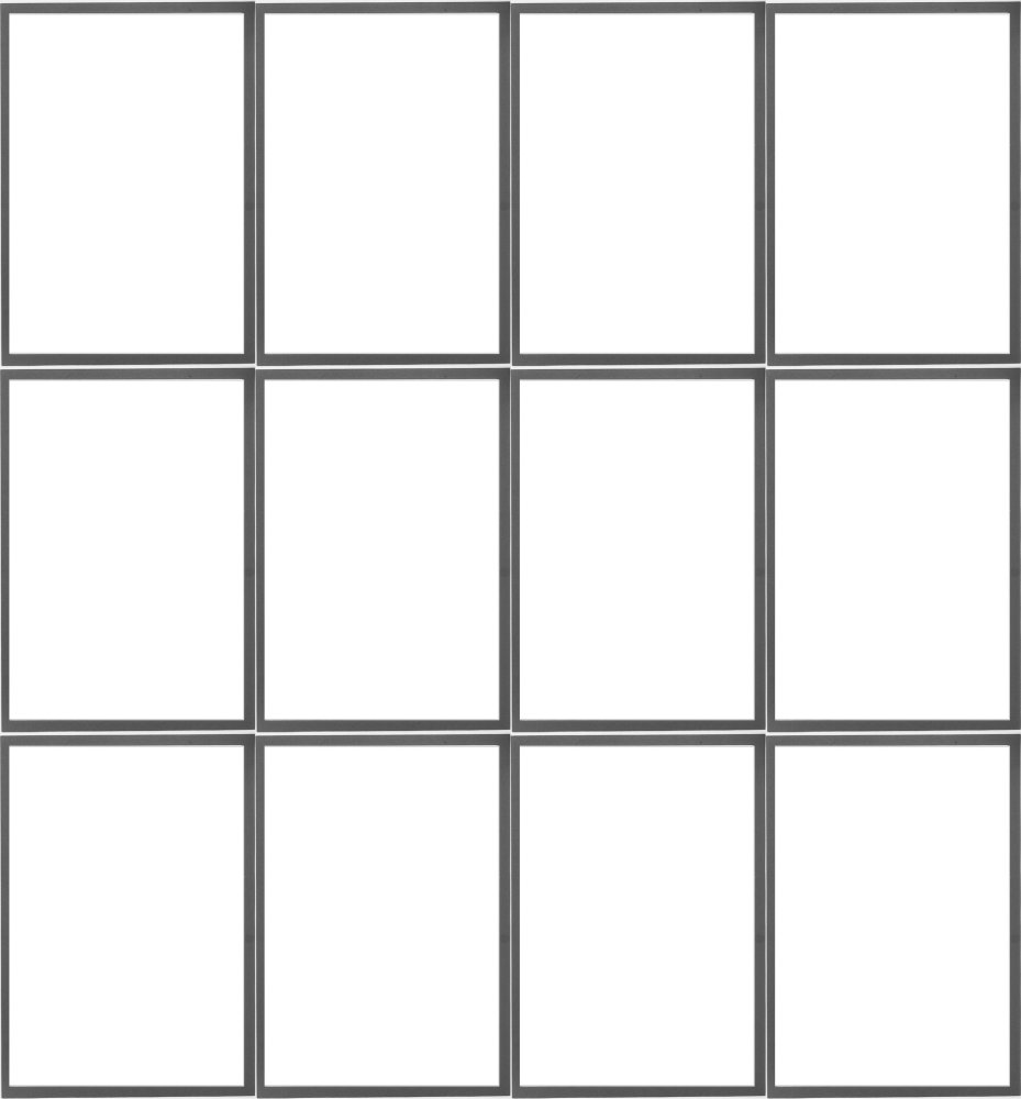 12x Ramka magnetyczna Magnetoplan, A4, 5 sztuk, szary