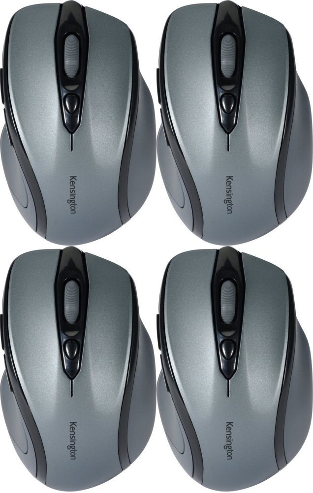 4x Myszka bezprzewodowa Kensington, Pro Fit, średniowymiarowa, optyczna, grafitowy