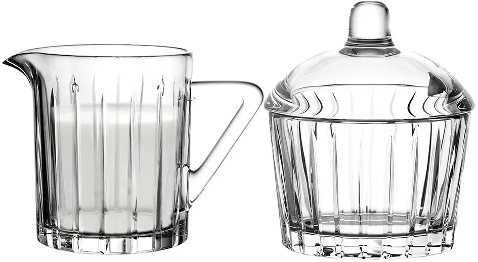 Cukiernica i mlecznik Altom Design Venus, 210ml/200ml, szkło, przezroczysty