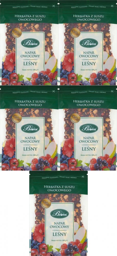 5x Herbata owocowa z suszu BiFix, owoce leśne, 100g