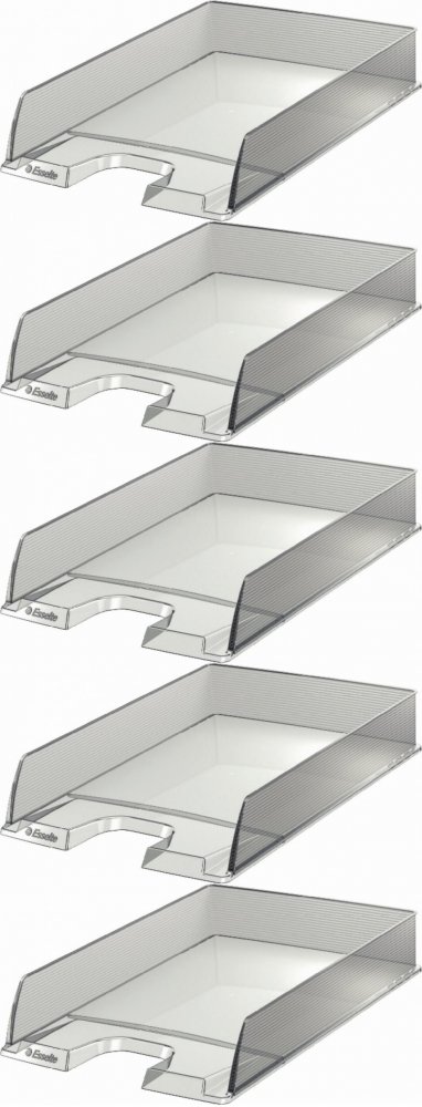 5x Półka na dokumenty Esselte Europost, A4, plastikowa, przezroczysty