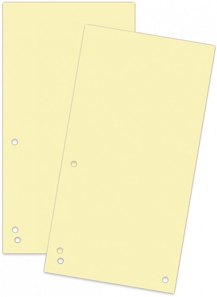 2x Przekładki do segregatora Donau, kartonowe, 1/3 A4, 100 kart, żółty