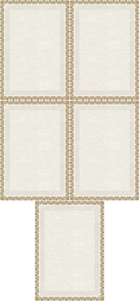 5x Dyplom Arkady Galeria Papieru , A4, 170g/m2, 25 arkuszy, złoty