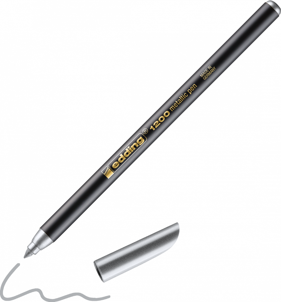 Pisak edding 1200 Metallic, 1-3 mm, srebrny