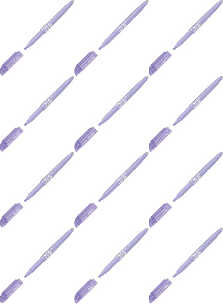 12x Zakreślacz wymazywalny Pilot, Frixion Light Soft, ścięta, 4mm, fioletowy pastelowy