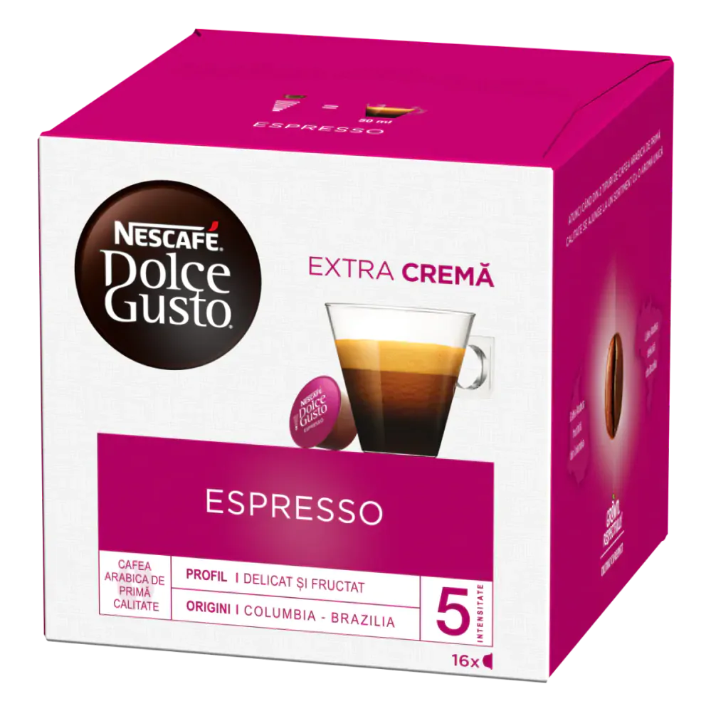 Kapsułki do ekspresu Nescafe Dolce Gusto Espresso Extra Crema, 16 sztuk