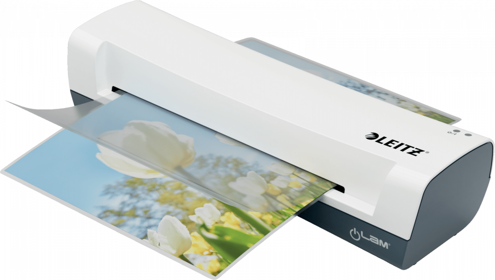 Laminator Leitz iLAM Home, A4, biało-szary