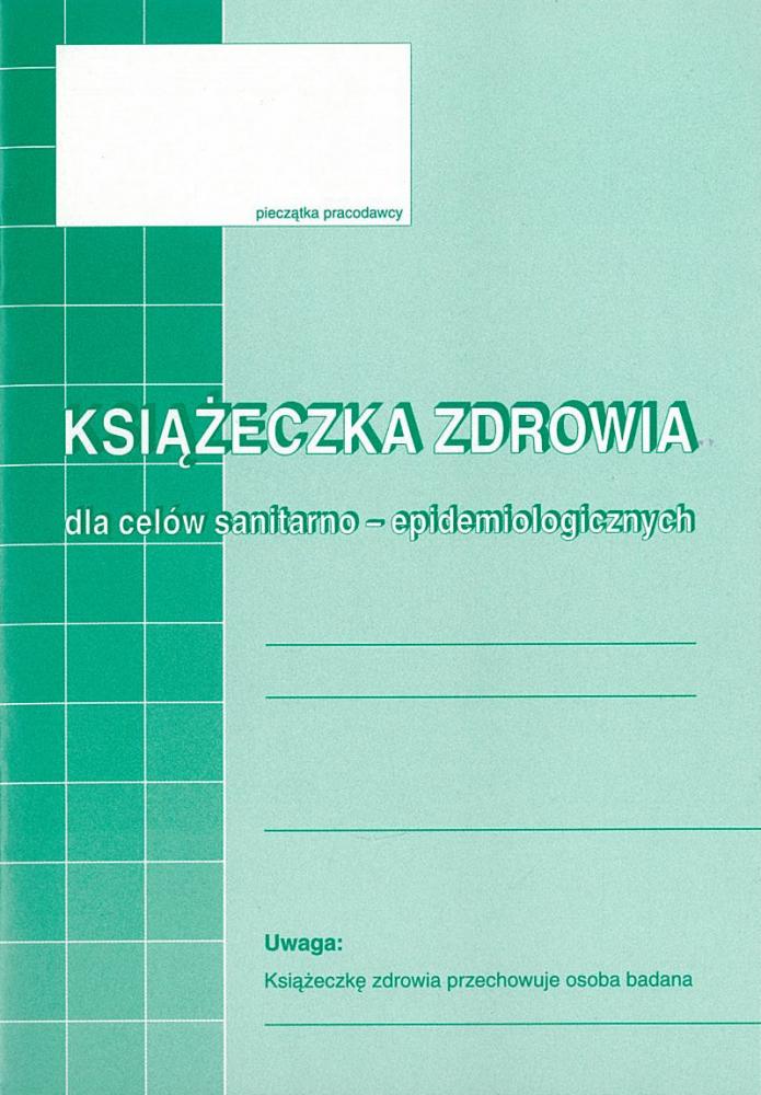 Druk akcydensowy Książeczka zdrowia dla celów sanitar-epidemiol. MiP 530-5, A6,offsetowy,8k