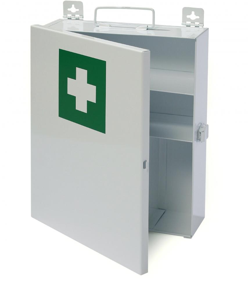 Apteczka wisząca Argo HF072B, metalowa, 3 półki, 290x230x80mm, bez wyposażenia, biały