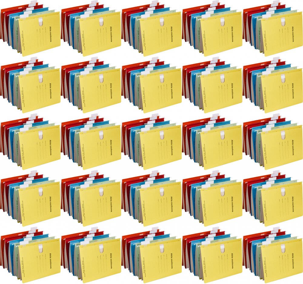 25x Skoroszyt kartonowy zawieszany Spiral, A4, do akt osobowych, 230g/m2, niebieski