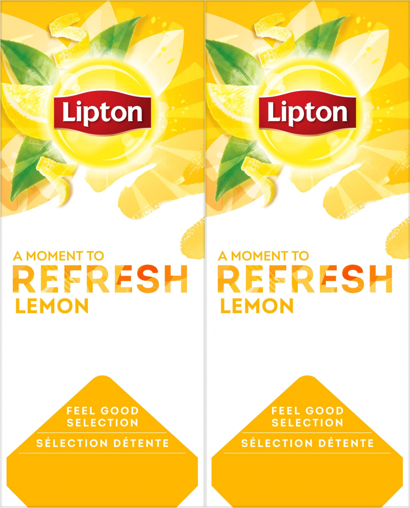 2x Herbata czarna aromatyzowana w kopertach Lipton Classic, lemon, 25 sztuk x 1.6g