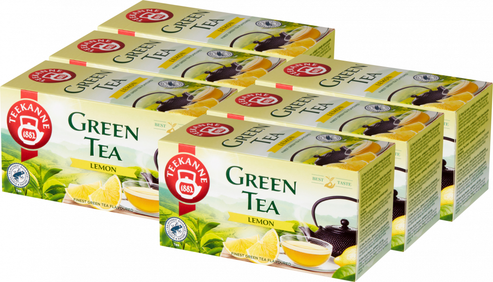 6x Herbata zielona smakowa w kopertach Teekanne Green Tea Lemon, cytryna, 20 sztuk x 1.75g
