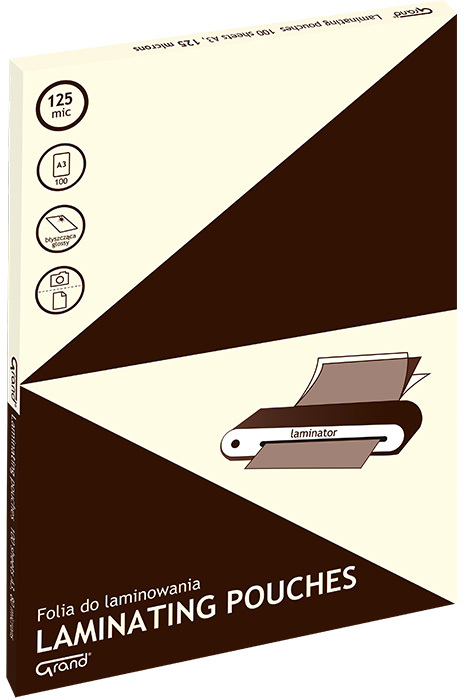 Folia do laminowania Grand, 303x426mm, A3, 2x125 μm, 100 arkuszy