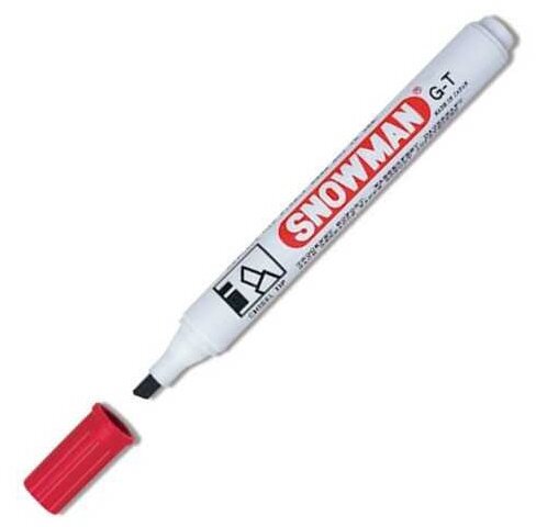 Marker permanentny Snowman, ścięta, czerwony