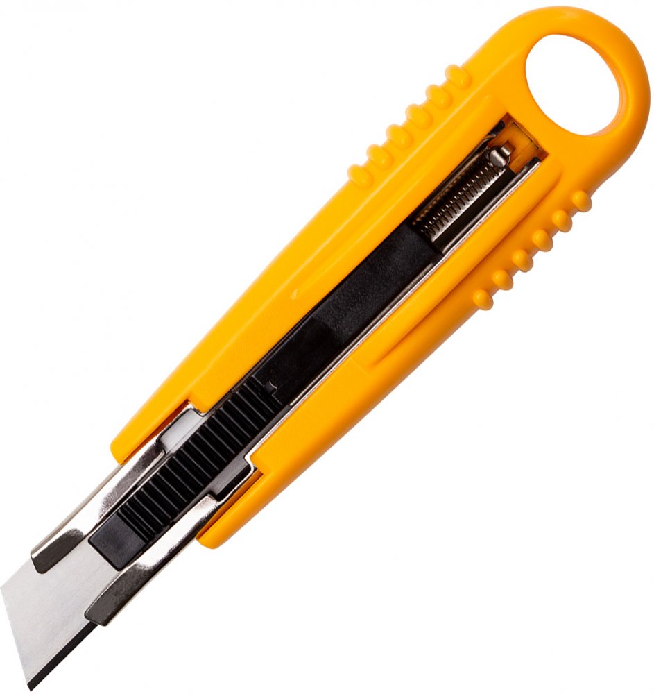 Nożyk bezpieczny HT63, z mechanizmem sprężynowym, żółty