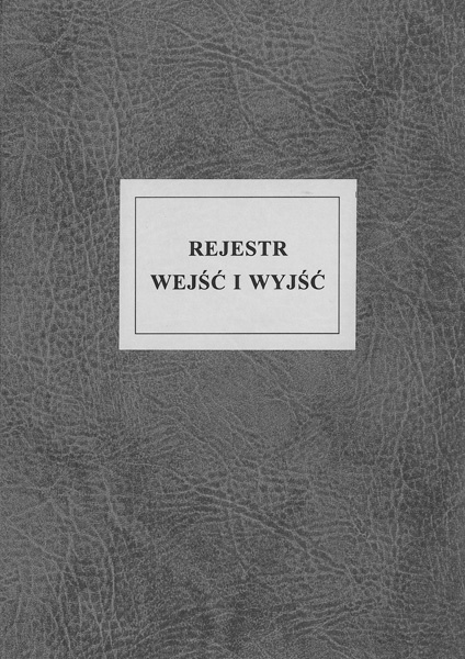 Druk akcydensowy Rejestr wejść i wyjść Typograf, oprawa introligatorska, A4, 96k