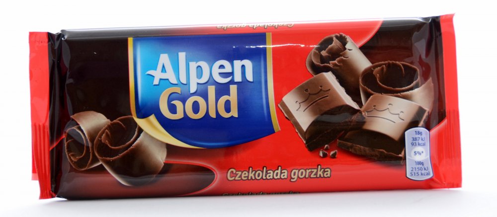 Czekolada Alpen Gold, gorzka, 80g