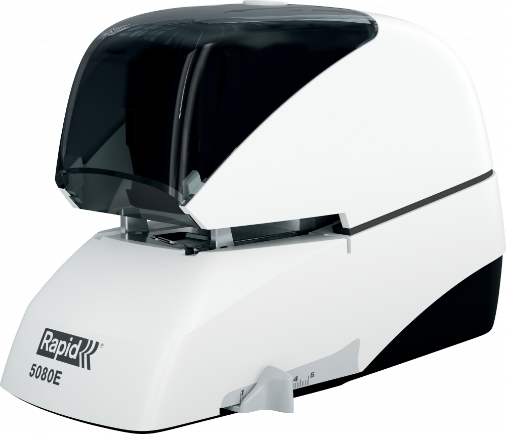 Zszywacz elektryczny Rapid Supreme 5080e, do 80 kartek, biało-czarny