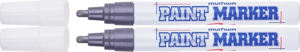 2x Marker olejowy MunHwa, okrągła, 4mm, srebrny