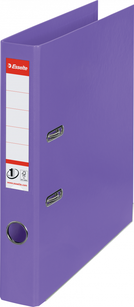 Segregator A4 Esselte No.1 Power, 50mm, do 350 kartek fioletowy