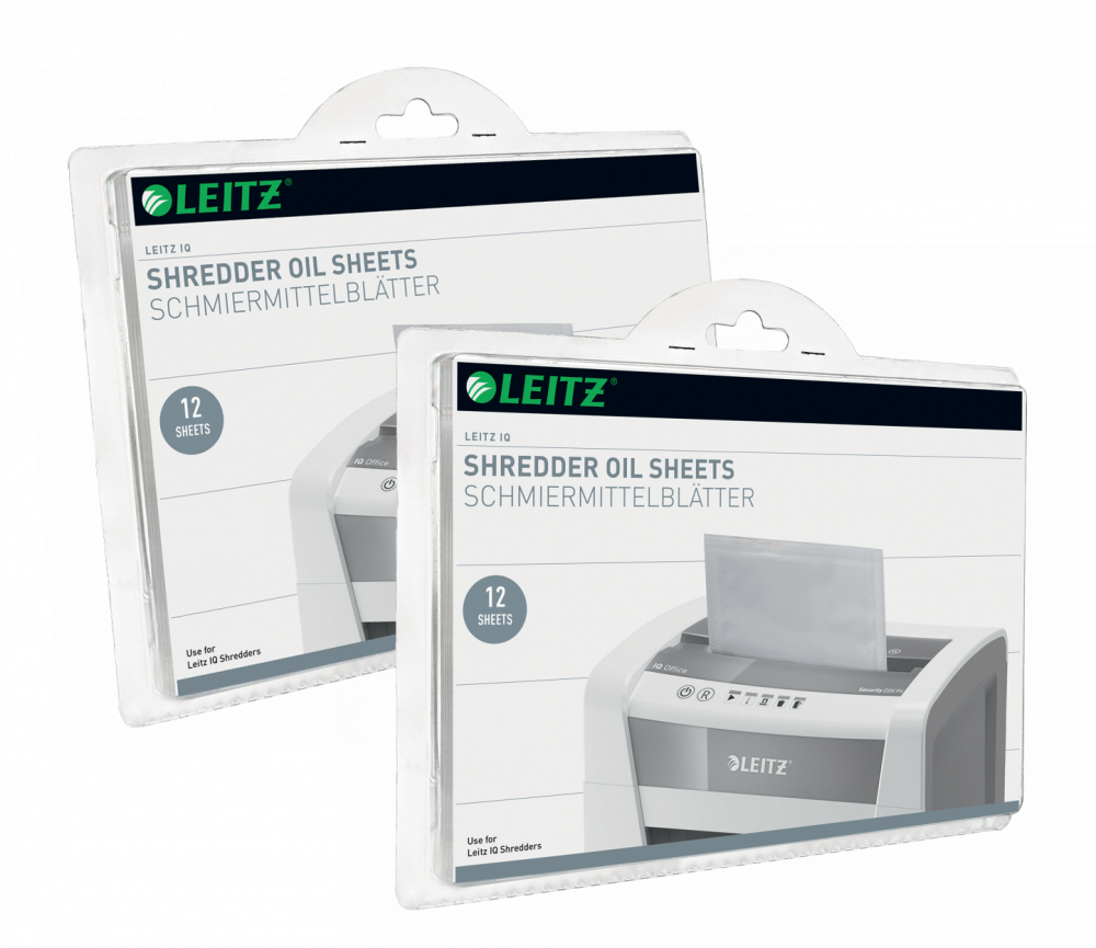 2x Arkusze olejowe do niszczarek Leitz IQ, 12 sztuk