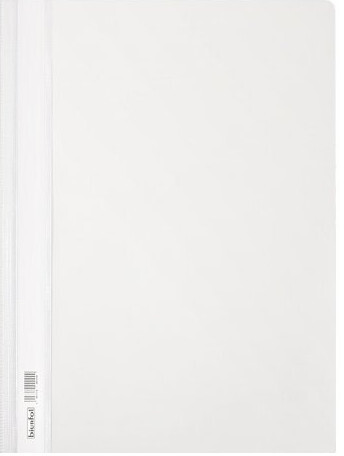 40x Skoroszyt plastikowy bez oczek Biurfol, twardy, A4, do 200 kartek, biały