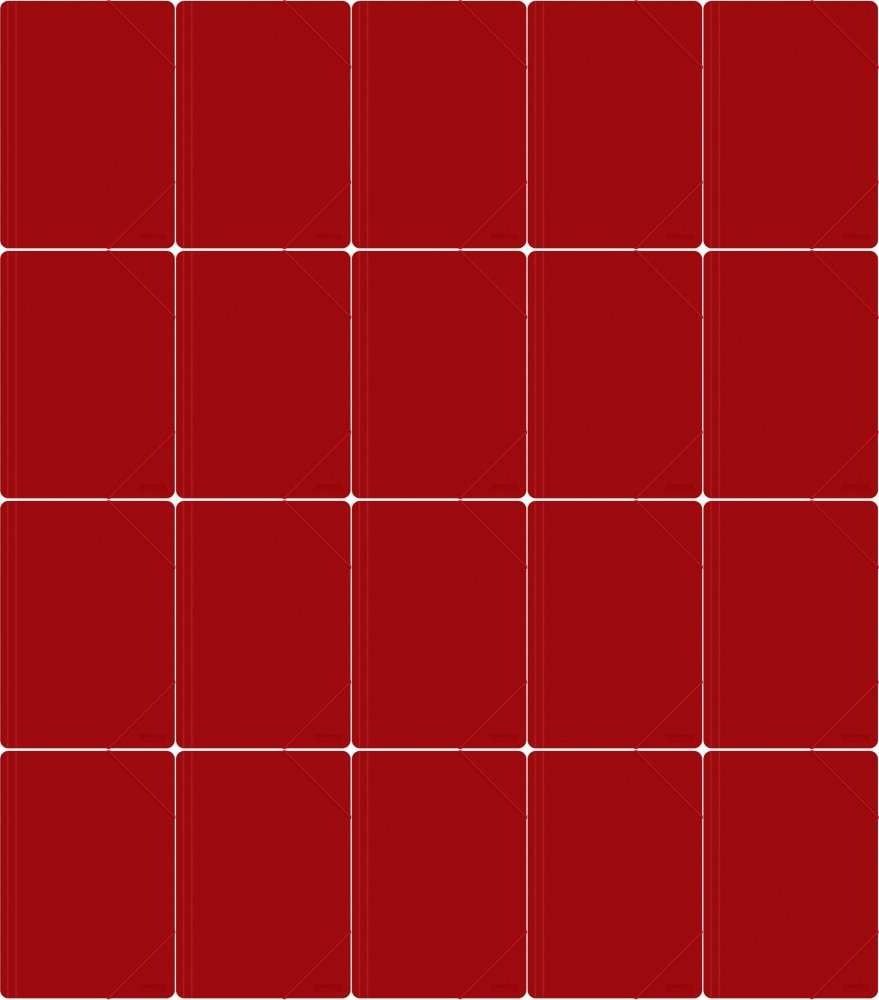 20x Teczka plastikowa z gumką Office Products, A4, 3-skrzydłowa, 500μm, czerwony