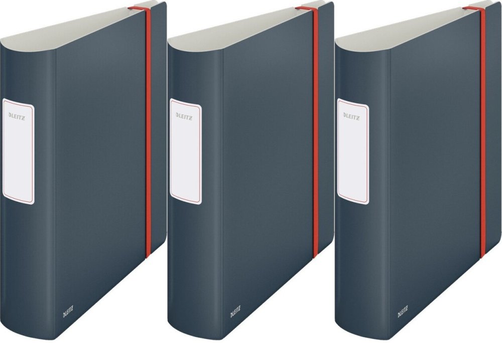 3x Segregator A4 Leitz 180° Active Cosy, 80mm, do 500 kartek, szary