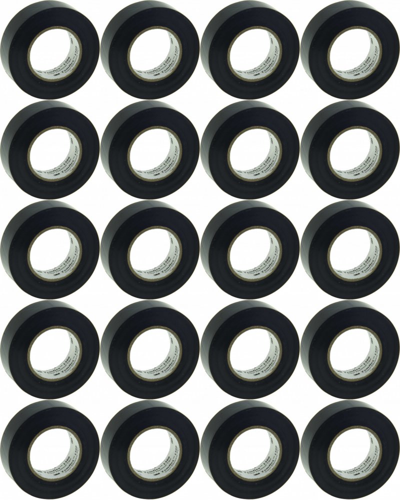 20x Taśma izolacyjna 3M Temflex 1300, PVC, DE272962783, 19mm x 20m, czarny