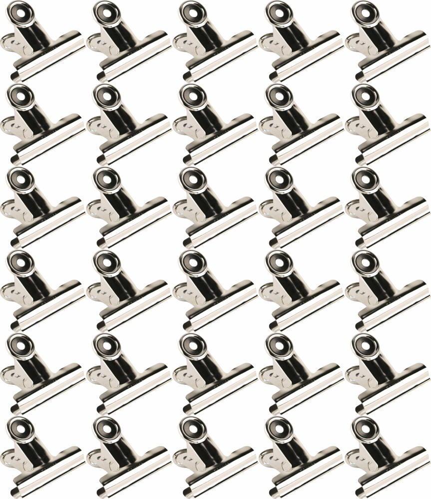 60x Klip biurowy Leniar, 75 mm, 1 sztuka, srebrny