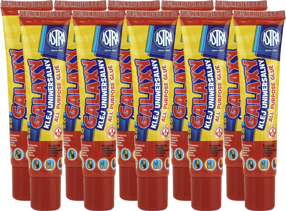 10x Klej w tubce Astra Galaxy, PVA, 40ml