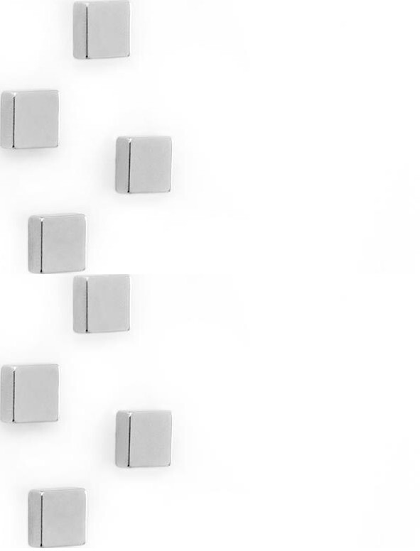 2x Magnesy neodymowe MemoBe, do tablic szklanych, 4 sztuki, srebrny