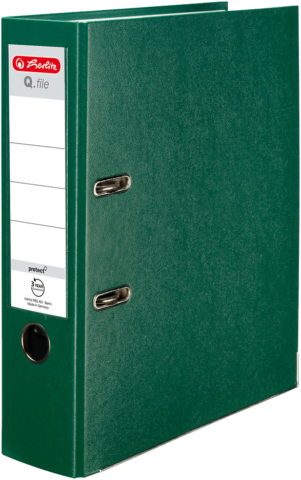 Segregator A4 Herlitz Q.file, 80mm, zielony