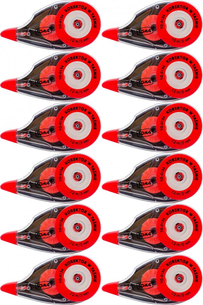 12x Korektor w taśmie Toma TO-0124, 5mmx12m