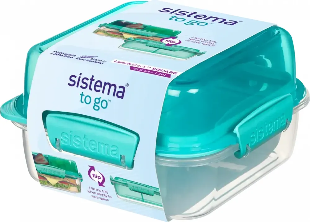 Lunchbox składany Sistema Lunch Stack To Go, 1.24l, miętowy