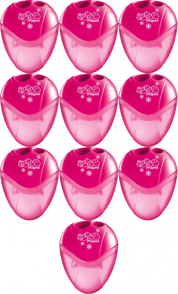 10x Temperówka Maped Igloo, plastik, 2 otwory, mix kolorów