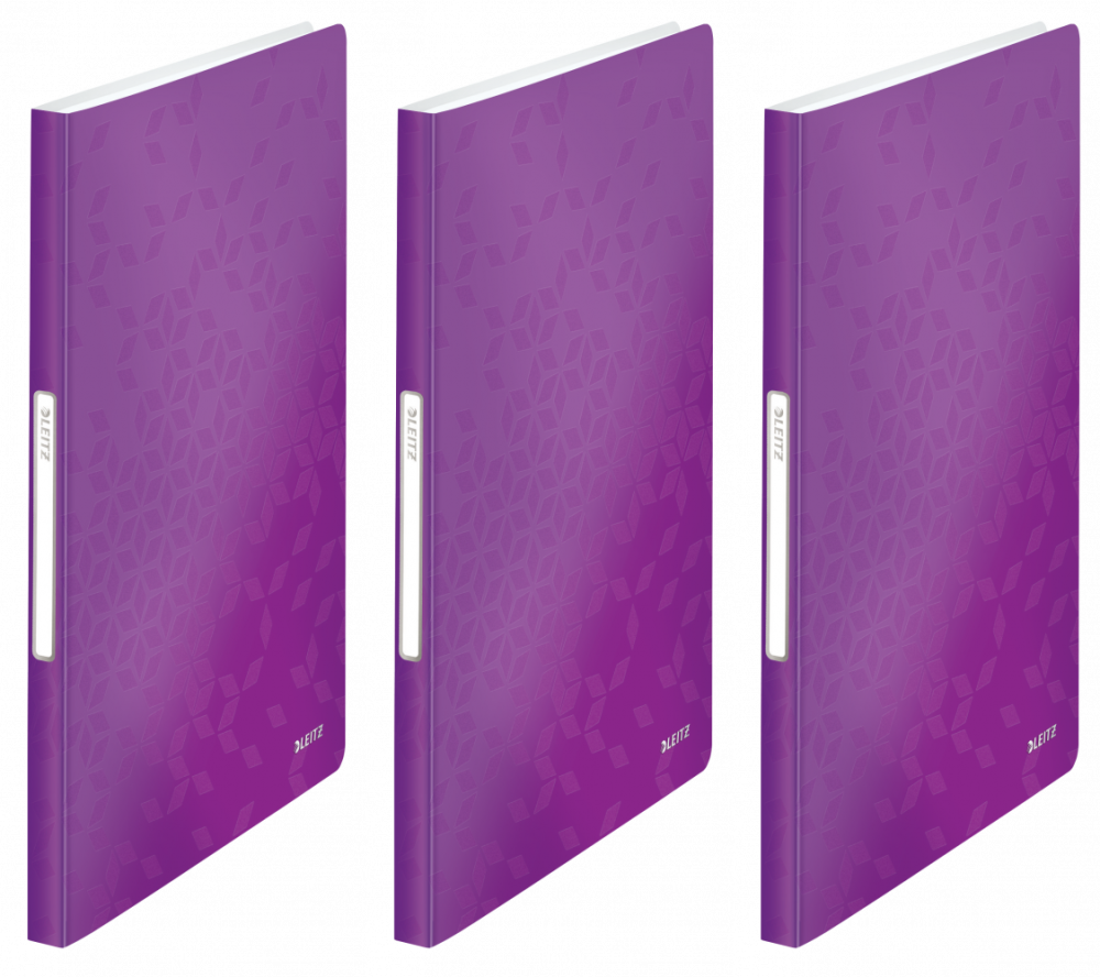 3x Album ofertowy Leitz Wow, A4, 40 koszulek, fioletowy