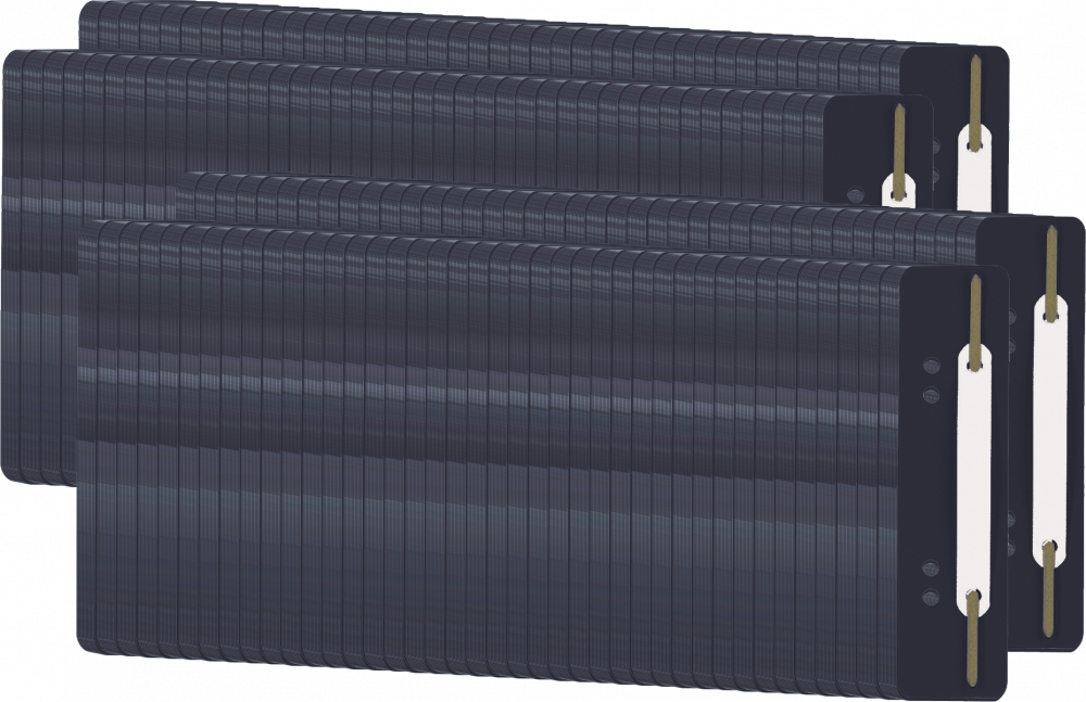 200x Wąsy skoroszytowe spinające dokumenty Durable, 25 sztuk, czarny