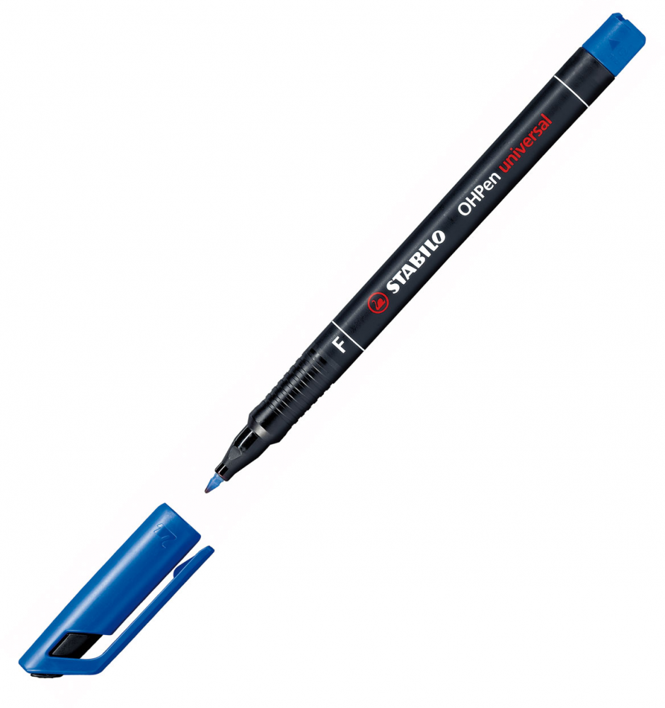 Foliopis Stabilo, OHPen, okrągła, 0.7mm (F), niebieski